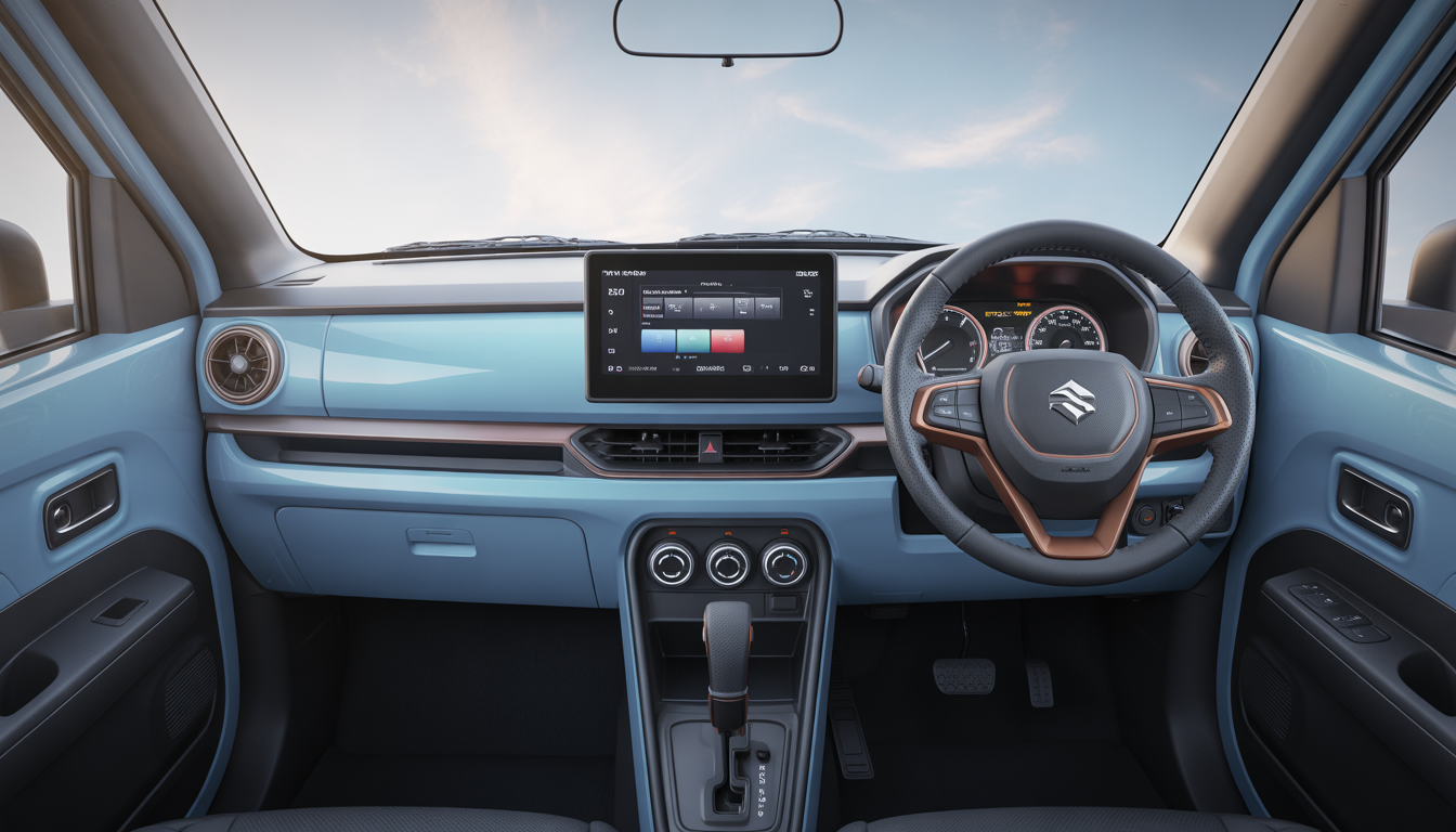 Premium dashboard of Maruti Brezza 2026 with 10.25-inch screen