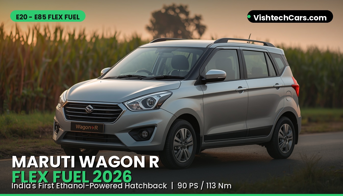 Maruti Wagon R Flex Fuel Green Color E85 Prototype