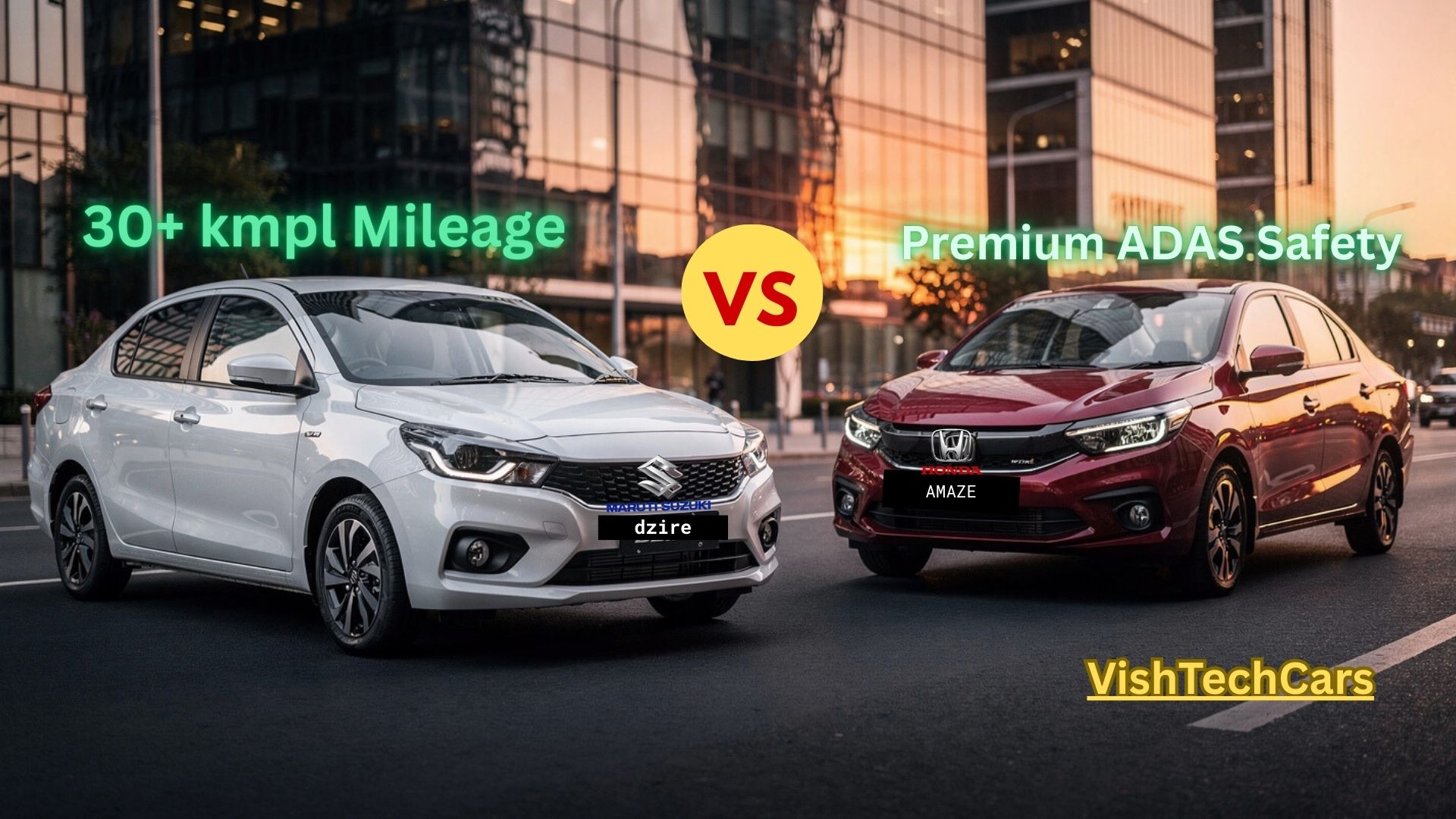 Maruti Dzire Hybrid vs Honda Amaze 2026 Comparison